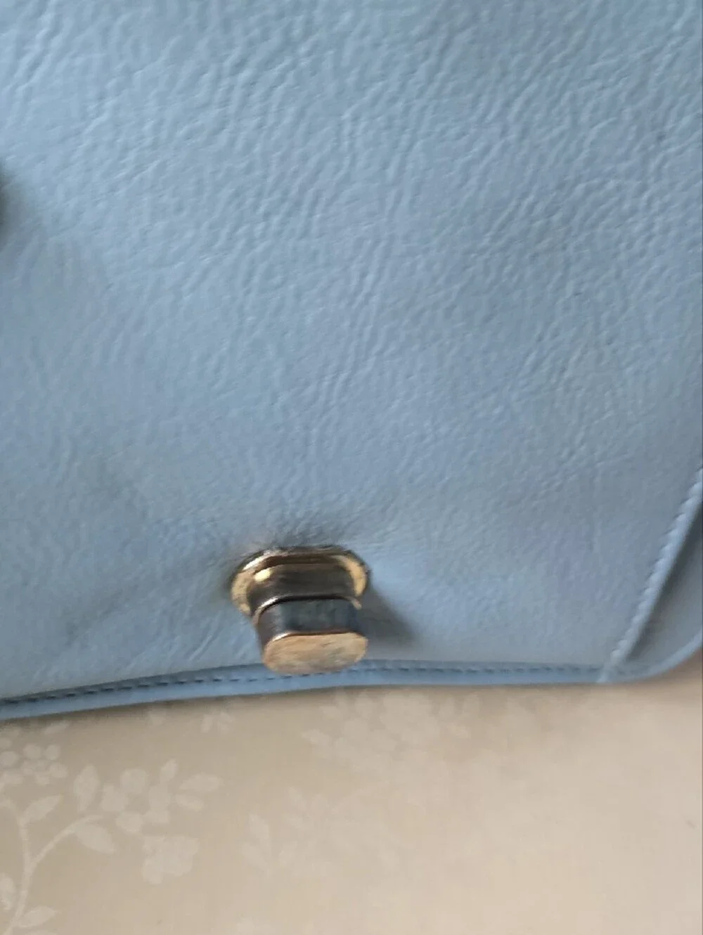 Blue Botanical Sloth Print Crossbody Bag.ANUSCHKA all Leather